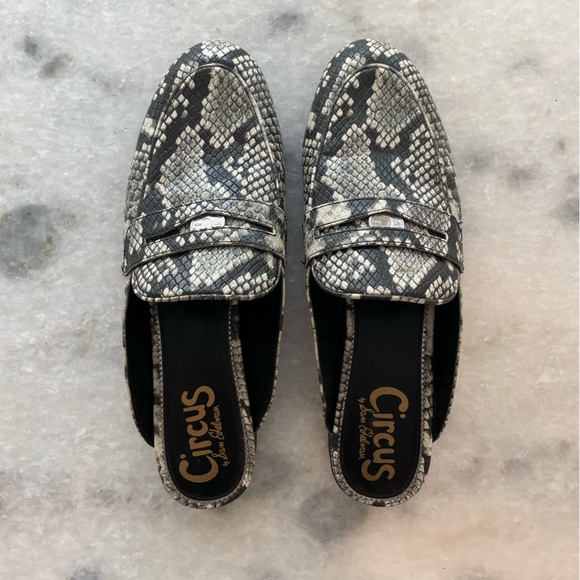 Circus by Sam Edelman - Harding Snakeskin Embossed Penny Loafer Mule - Picture 2 of 5